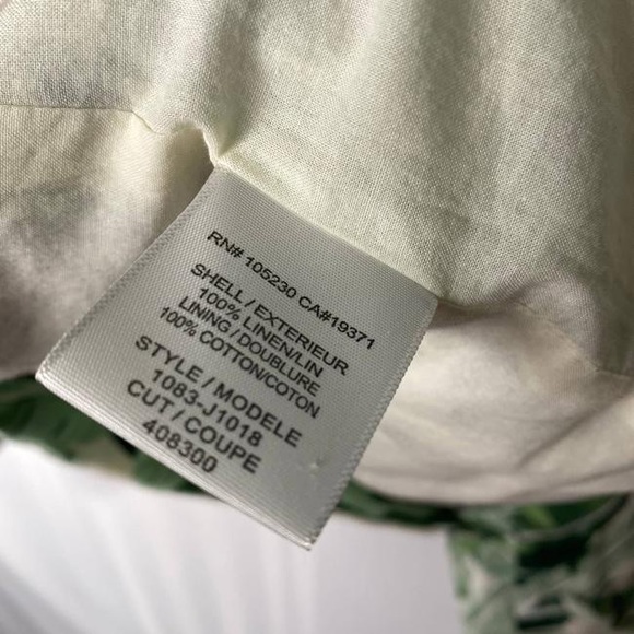 Joie Green Palm Leaf Mehra Open Blazer Linen Jacket - Picture 7 of 10